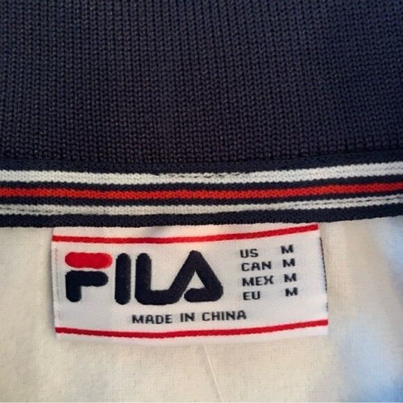 Fila Youth Unisex New Red White Blue Zip Up Track Jacket Sz M - Picture 7 of 7